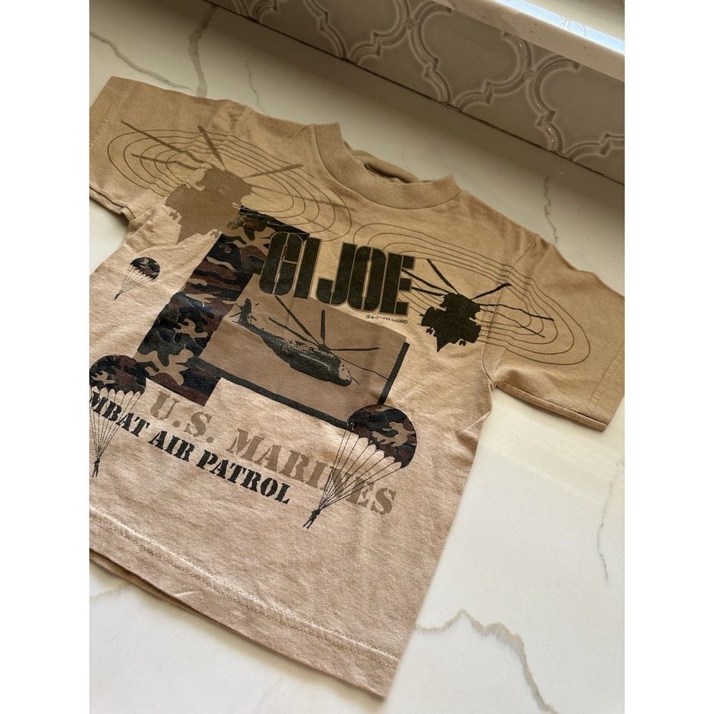 Vintage GI Joe Hasbro 1999 All Over Print Kids T Shirt 6 Small Marine Air Patrol - Picture 4 of 10